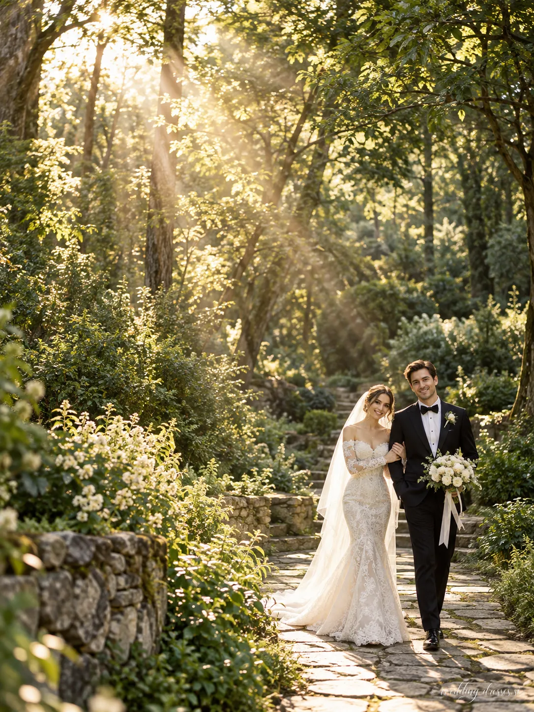 Romantic Garden Wedding Portrait 21